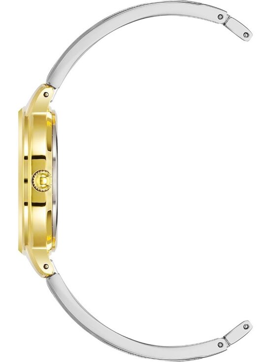 Anne Klein Women\'s Silver Gold Analog Genuine Diamond Dial Bangle Luxury Watch